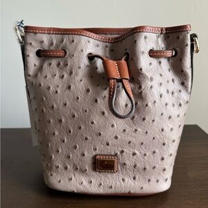 Dooney & Bourke Light Taupe Crossbody Bucket Bag